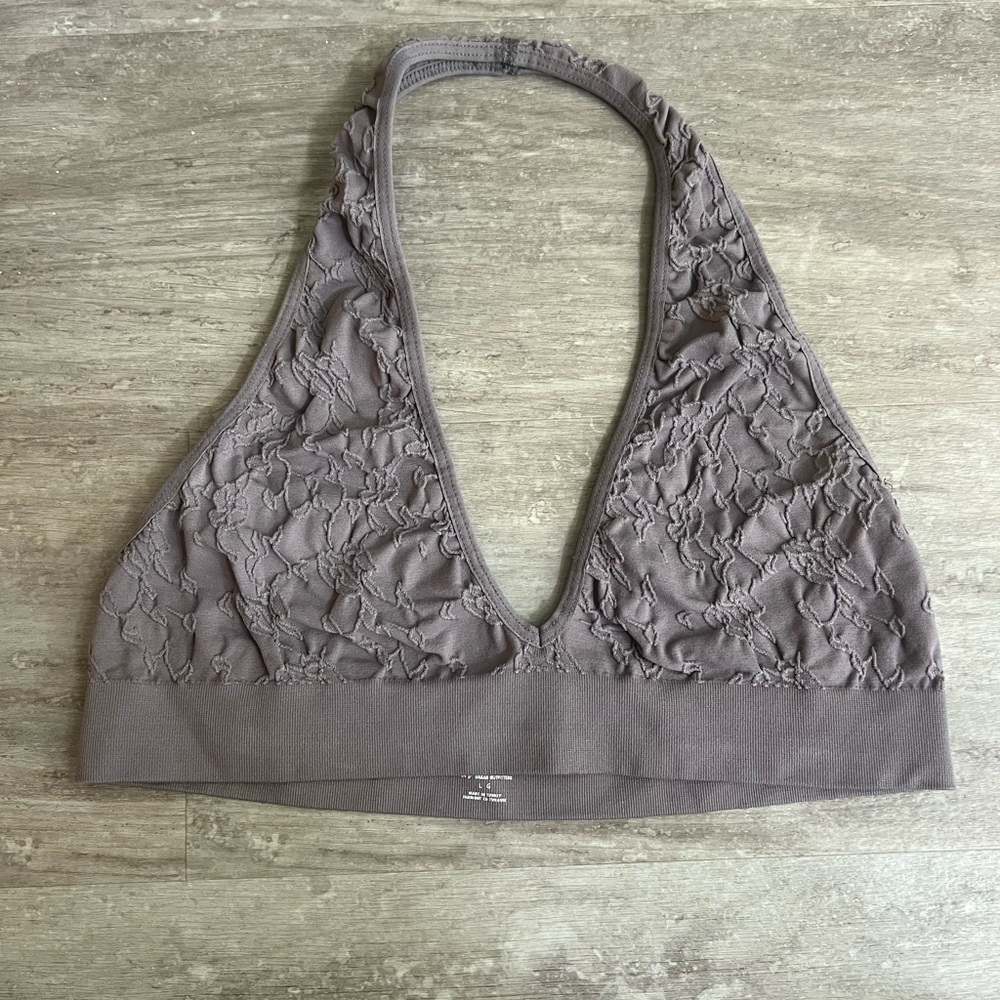 Halter Bralette in Purple/Gray